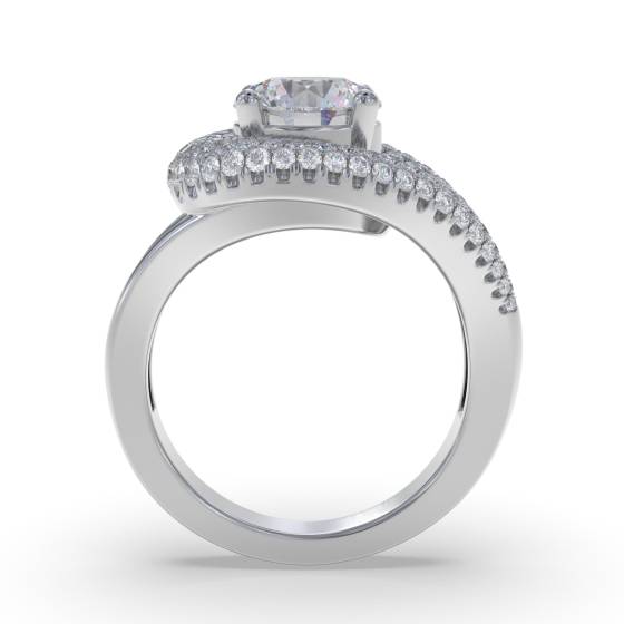 Modern Vintage Round Diamond Ring
