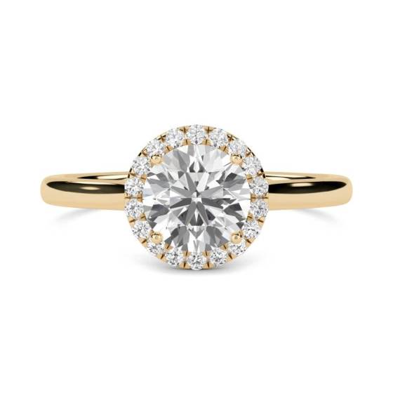 GIA Certified 1.10ct IF/D Round Diamond Single Halo Ring