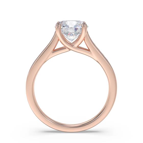 Round Diamond Shoulder Set Ring