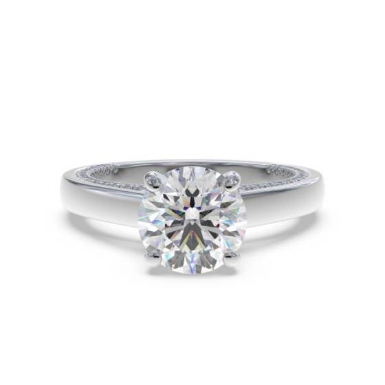 GIA Certified 0.65ct SI1/D Elegant Round Diamond Engagement Ring