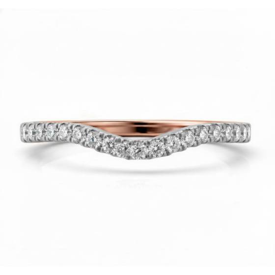 0.25ct VS/E-F Natural Diamond Wedding Ring