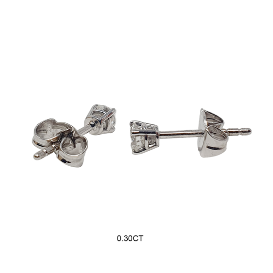 0.40ct VS/F Round Natural Diamond Stud Earrings