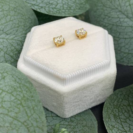 1.02ct SI/F-G Contemporary Round Natural Diamond Designer Earrings