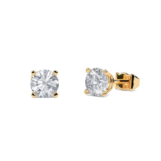 1.05ct SI/F-G Contemporary Round Natural Diamond Designer Earrings
