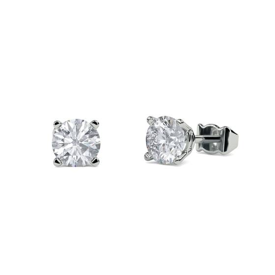 0.30ct SI/E-F Contemporary Round Natural Diamond Designer Earrings