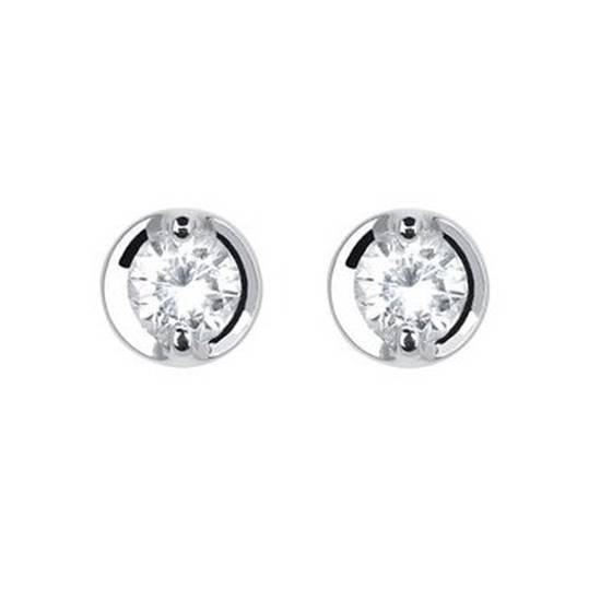 0.35ct VS/F-G Round Natural Diamond Stud Earrings