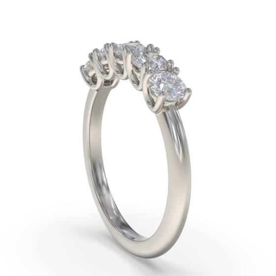 0.60ct VS/F 5 Stone Natural Diamond Ring