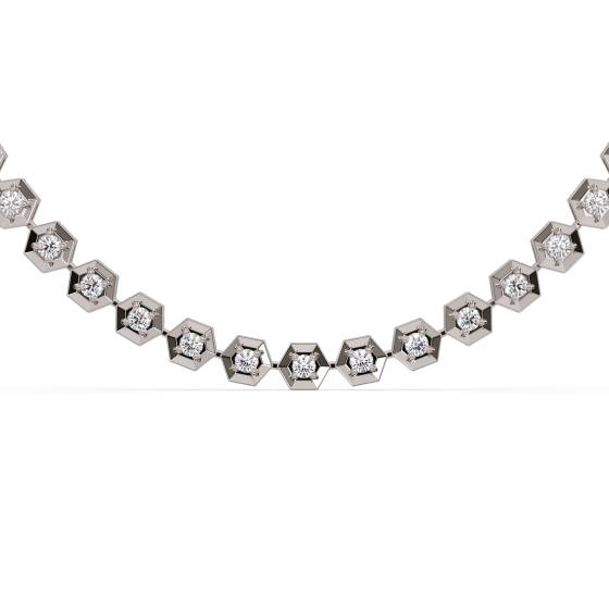 0.80ct Elegant Round Diamond Drop Necklace