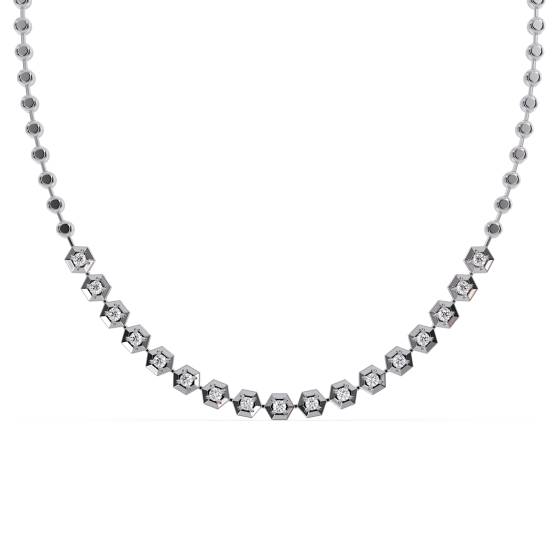 0.80ct Elegant Round Diamond Drop Necklace