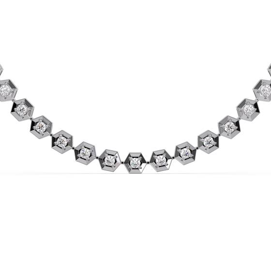 0.80ct Elegant Round Diamond Drop Necklace