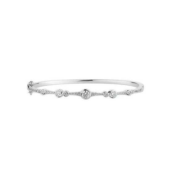 0.73ct VVS/E-F Icicle Natural Diamond Set Bangle