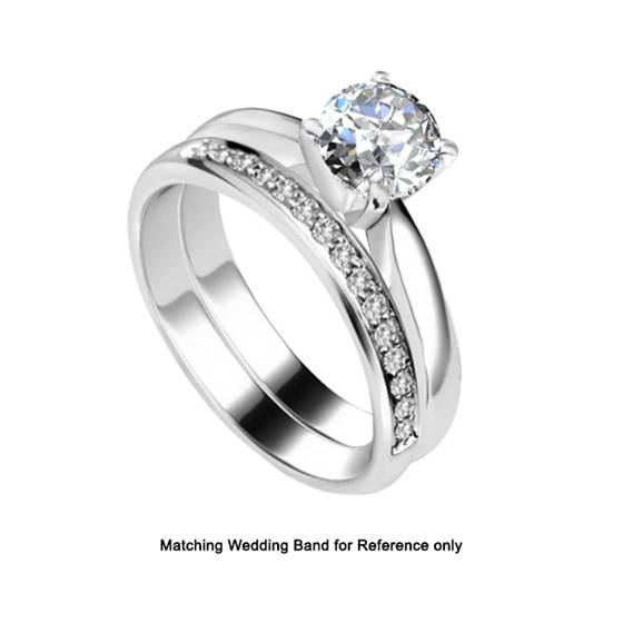 GIA Certified 0.40ct SI2/G Round Natural Diamond Engagement Ring