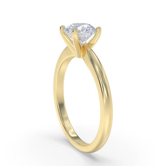 1.00ct SI2/G Round Natural Diamond Solitaire Ring