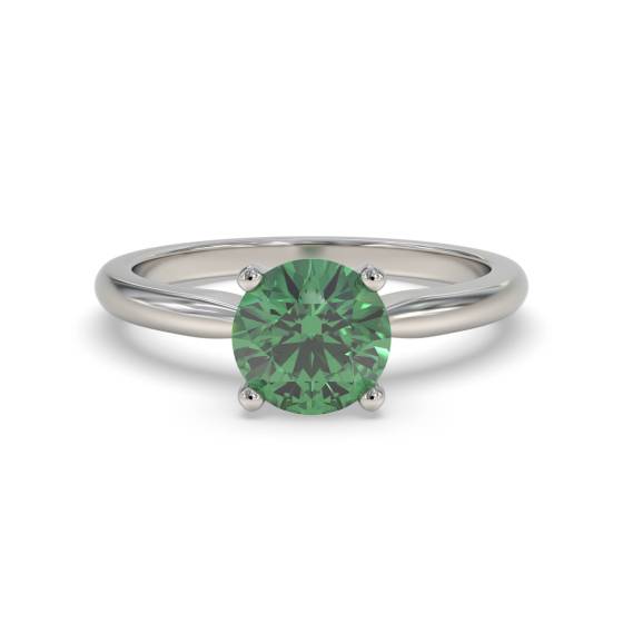 Classic Round Emerald Solitaire Ring