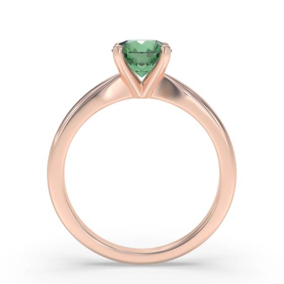 Classic Round Emerald Solitaire Ring