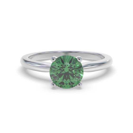 Classic Round Emerald Solitaire Ring