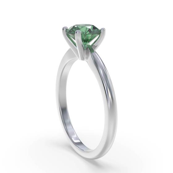 Classic Round Emerald Solitaire Ring