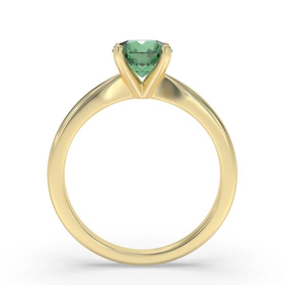 Classic Round Emerald Solitaire Ring