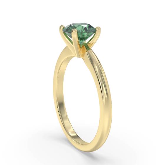 Classic Round Emerald Solitaire Ring