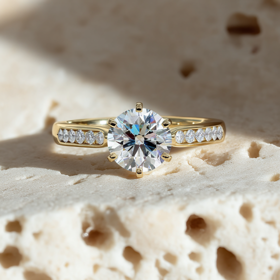 Shoulder Set Diamond Engagement Ring