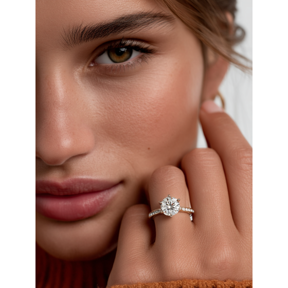 Shoulder Set Diamond Engagement Ring