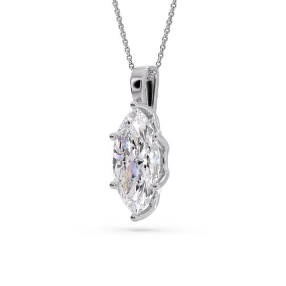 Marquise Diamond Solitaire Pendant