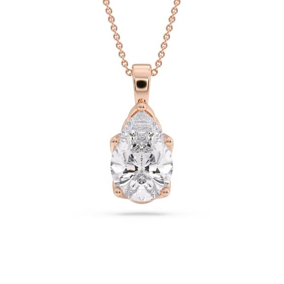 Pear Diamond Solitaire Pendant