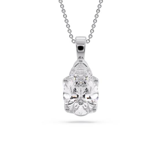 Pear Diamond Solitaire Pendant