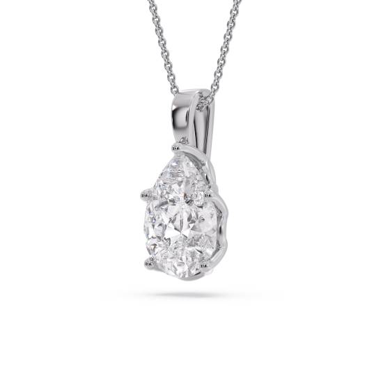 Pear Diamond Solitaire Pendant