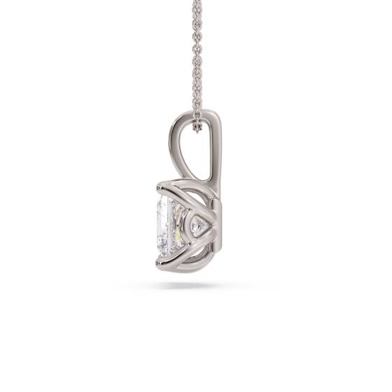 Princess Diamond Solitaire Pendant
