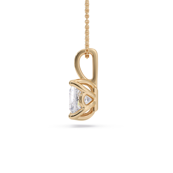 Princess Diamond Solitaire Pendant