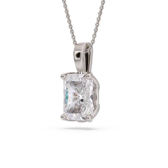 Radiant Diamond Solitaire Pendant