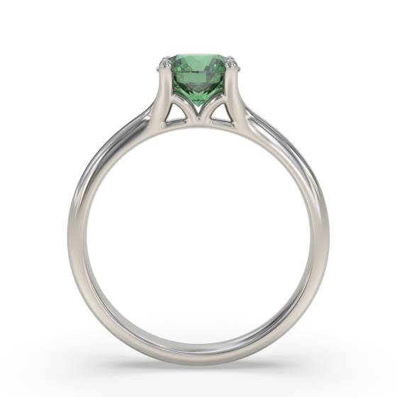 Classic Round Emerald Solitaire Ring