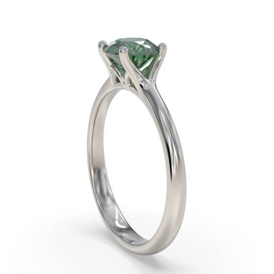 Classic Round Emerald Solitaire Ring