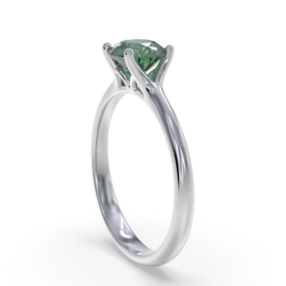Classic Round Emerald Solitaire Ring
