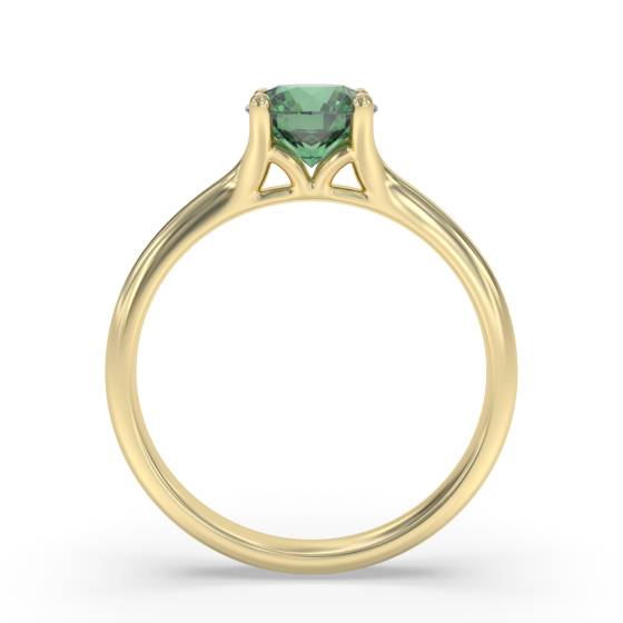 Classic Round Emerald Solitaire Ring