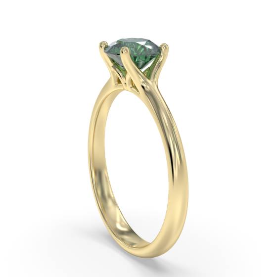Classic Round Emerald Solitaire Ring