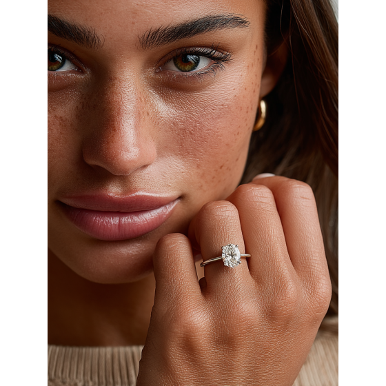 Oval Diamond Engagement Ring