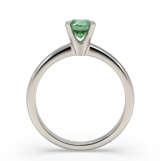 Classic Round Emerald Solitaire Ring