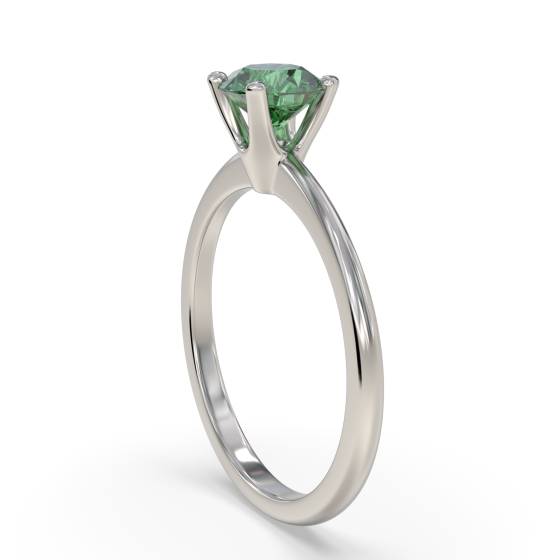 Classic Round Emerald Solitaire Ring