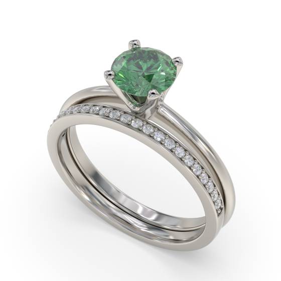 Classic Round Emerald Solitaire Ring
