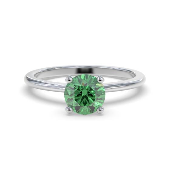Classic Round Emerald Solitaire Ring