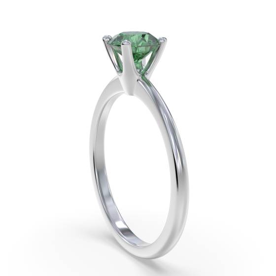 Classic Round Emerald Solitaire Ring