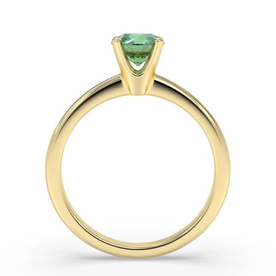Classic Round Emerald Solitaire Ring