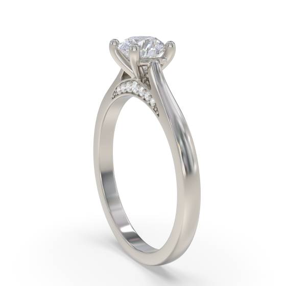 Elegant Round Diamond Engagement Ring