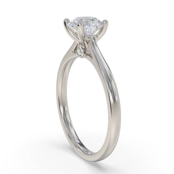Elegant Round Diamond Engagement Ring