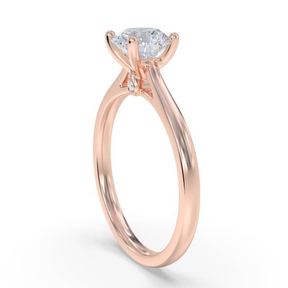 Elegant Round Diamond Engagement Ring