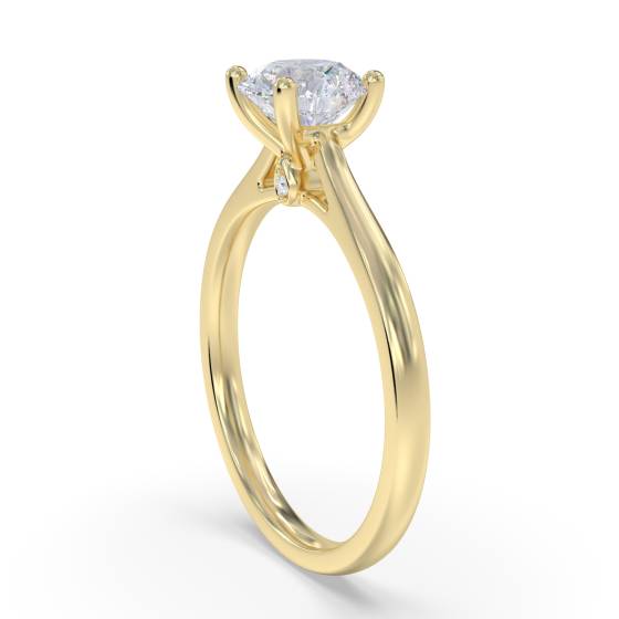 Elegant Round Diamond Engagement Ring