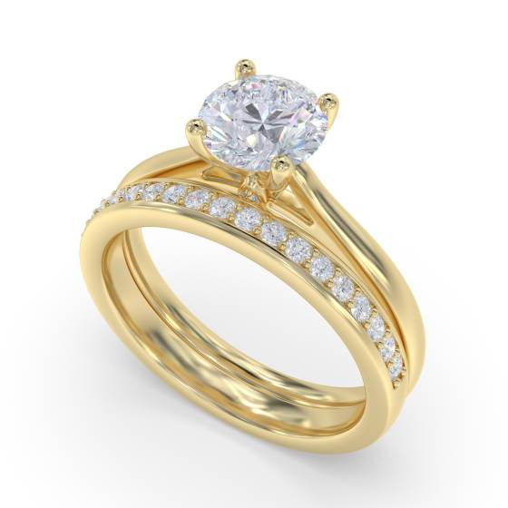 Elegant Round Diamond Engagement Ring