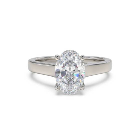 GIA Certified 0.50ct SI1/D Elegant Oval Diamond Engagement Ring